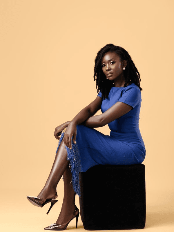 Royal blue fringe dress — Styled by Acheampong