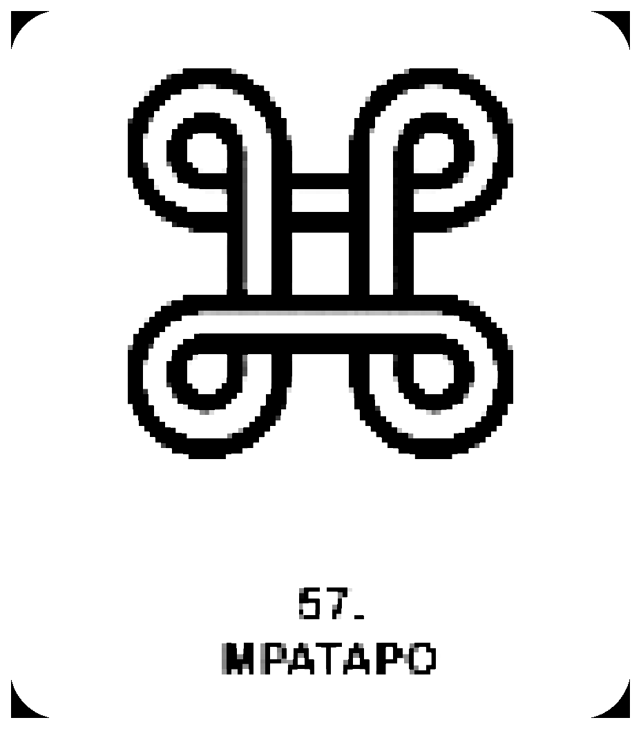 Mpatapo Adinkra symbol for 2 Piece